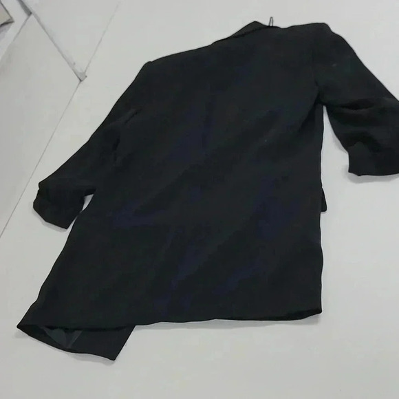 ZARA Open Blazer Women’s Size XS Rolled-Up Sleeves Black - Picture 10 of 10